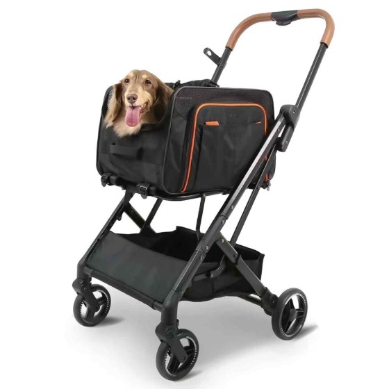 Small Dog Cat Stroller Backpack Chest Carrier Travel Cage