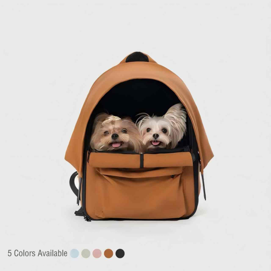 Expandable Brim Pet Backpack, Foldable Breathable Bag for Cats & Dogs