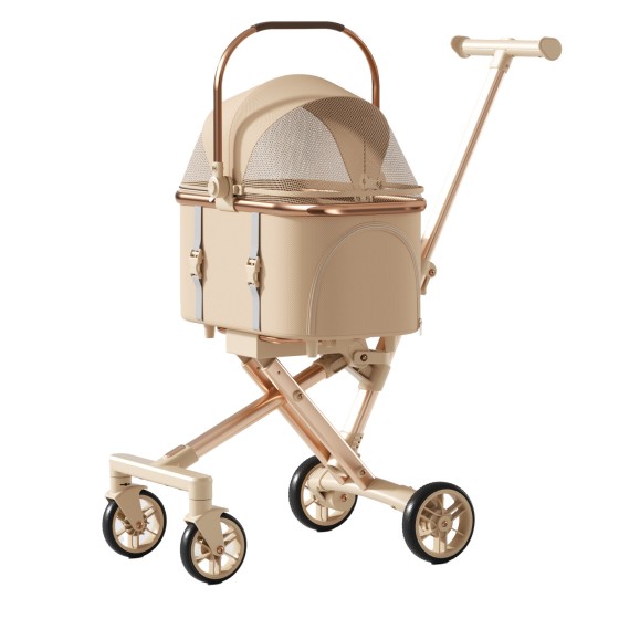Lightweight Foldable Pet Stroller for Cats & Dogs Outdoor Use