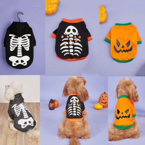 Halloween pattern puppy clothes