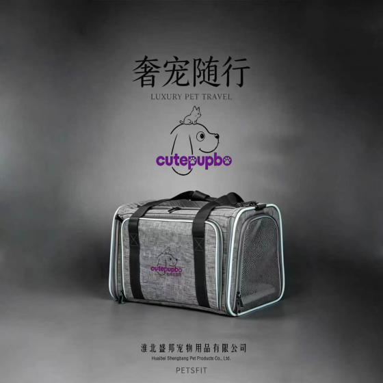 Simple grey-toned pet handbag